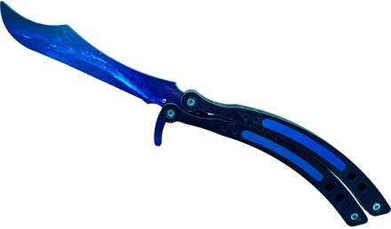 Wooden Knife butterfly wave Sapphire CS go | knife butterfly KS go (wooden replica V1)