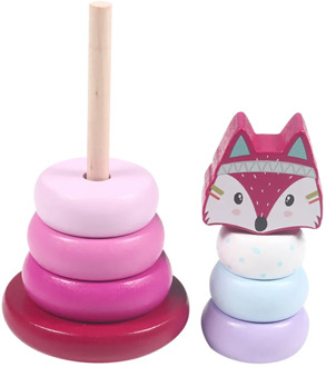 Wooden Puzzle Stacking Tower Kid Mathematical Montessori Learning Stacking Ring Tower Educational Toys For Children #YL1