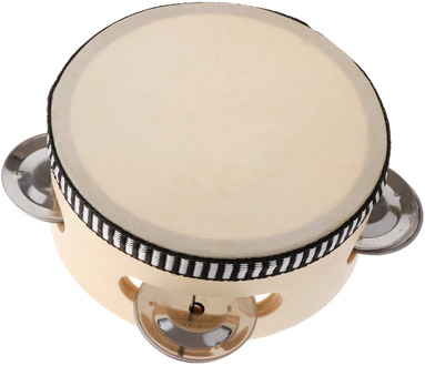 Wooden Tambourine Musical Drum Beat Instrument Kids Educational Toy Instrument Children Percussion Music Toy 4 inch