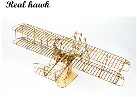 Wooden Toys Building Toys DIY Wood Christmas toys Craft Wood Furnishing Christmas Gift Present Wright Brothers Flyer I