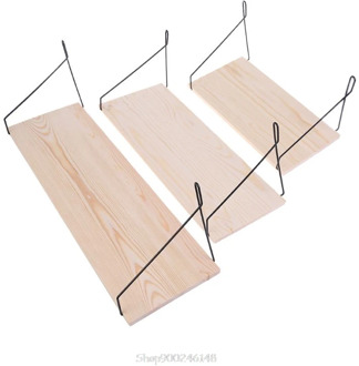 Wooden Wall Mounted Book Shelf Flower Pot Storage Rack Shelves Hanging Holder Household Home Decor N03 20 Dropship