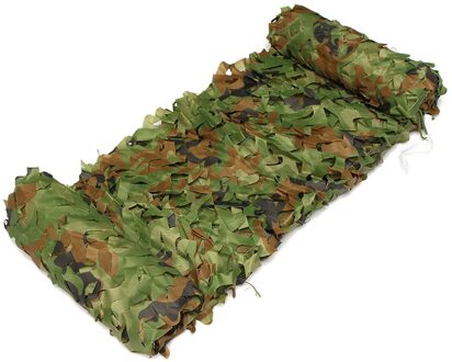 Woodland Camo Netting Camouflage Netto Privacy Bescherming Camouflage Mesh Voor Outdoor Camping Bos Landschap dubbele 3 x 4m