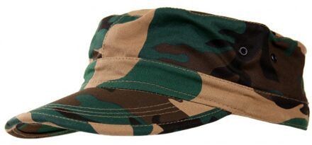 Woodland camouflage army cap kids Groen