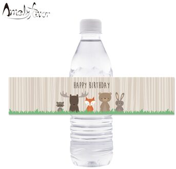 Woodland Dier Water Fles Etiketten Woodland Water Fles Wrappers Kids Verjaardagsfeestje Decoratie Benodigdheden Woodland Party Decor