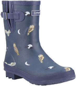 Woodland Mid Rubberen Dames Uilen Regenlaarzen Navy - EU 39/ UK 6