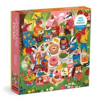 Woodland Picnic 500 Piece Family Puzzle - Mudpuppy