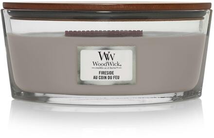 WoodWick Geurkaars Ellipse Fireside - 9 cm / 19 cm Bruin