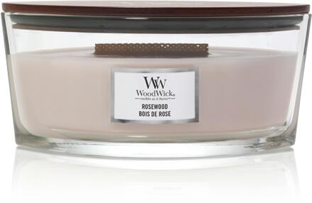 WoodWick Geurkaars Ellipse Rosewood - 9 cm / 19 cm Roze