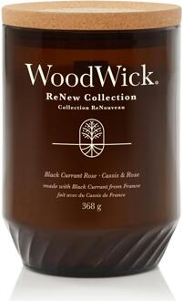 WoodWick Geurkaars Large - ReNew - Black Currant & Rose - 13 cm / ø 9 cm Bruin