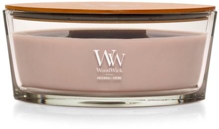 WoodWick Geurkaarsen WoodWick Ellipse Patchouli Creme 453 g