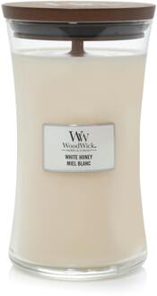 WoodWick Hourglass Large Geurkaars - White Honey