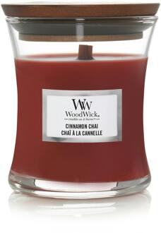 WoodWick Kaars Mini Cinnamon Chai - 8 Cm / ø 7 Cm Rood