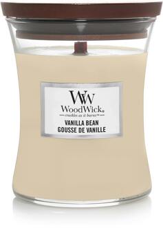 WoodWick WW Vanilla Bean Medium Candle Transparant