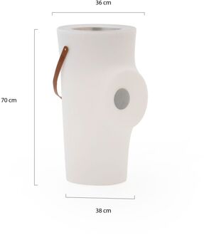 Woody buitenlamp led oplaadbaar dimbaar ø 39cm (h: 70cm) - Laagste prijsgarantie! Wit