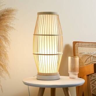 Woody Passion tafellamp van bamboe licht hout, beige
