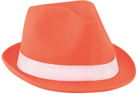 Woogie polyester hoed Oranje - One size