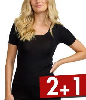 Wool And Silk T-Shirt Zwart,Beige,Wit - 38,40,42,44,46,48