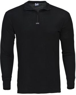 Wool Long Sleeve With Zipper Zwart - Small,Medium,Large,X-Large,XX-Large