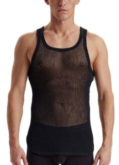 Wool Mesh Tank Top Zwart - Small,Medium,Large,X-Large,XX-Large