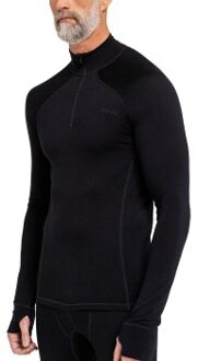 Wool Zip Single Jersey Zwart,Blauw - Small,Medium,Large,X-Large,XX-Large