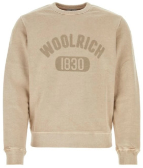 Woolrich Beige Crewneck Sweatshirt Woolrich , Beige , Heren - L,M