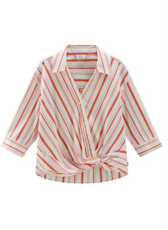 Woolrich Gestreepte blouse met moderne grafische touch Woolrich , Orange , Dames - XS
