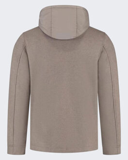 Woolrich Heren knitted wool shirt jacket - maat M Bruin