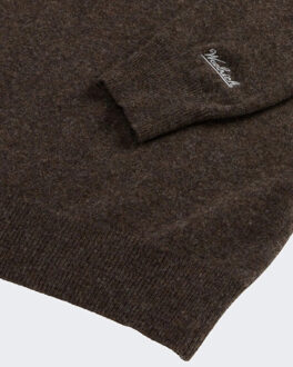 Woolrich Heren lambswool crewneck Bruin
