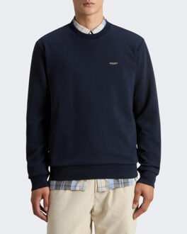 Woolrich Heren logo interlock crewneck Blauw