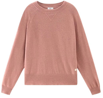 Woolrich Klassieke Crewneck Sweater Woolrich , Pink , Dames - Xl,L,M,S