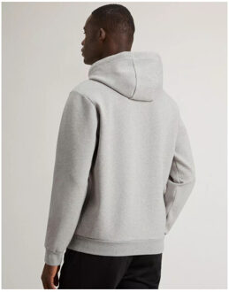 Woolrich Logo interlock hoodie cfwosw2002mrut5195 Grijs