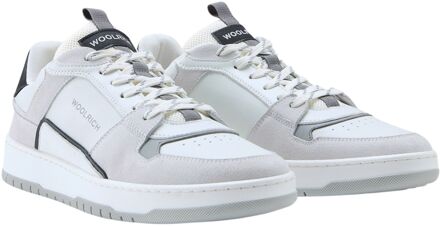 Woolrich Low Basket Sneakers Heren wit - lichtgrijs - zwart - 41