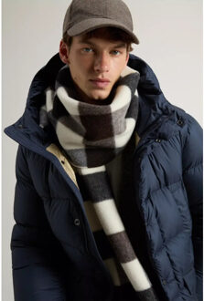 Woolrich Men cloud davis parka melton Blauw - S