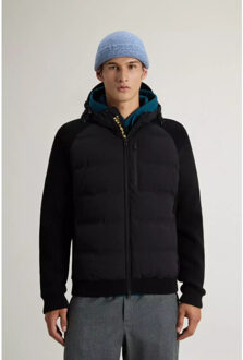 Woolrich Men matt stretch hybrid jacket Zwart - L