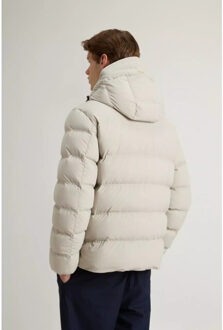 Woolrich Men matt stretch puffer jacket dove Grijs - XL