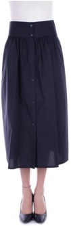 Woolrich Midi Skirts Woolrich , Blue , Dames - L,M,S,Xs