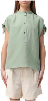 Woolrich Mouwloze Overhemden Woolrich , Green , Dames - M,S,Xs