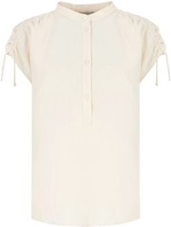 Woolrich Mouwloze shirts met opstaande kraag Woolrich , White , Dames - M,S,Xs