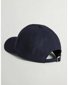 Woolrich Solid wool baseball cap petten cfwoac0290mrut3190 Blauw - One size