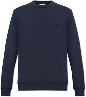 Woolrich Sweatshirt met logo Woolrich , Blue , Heren - Xl,L,M,S
