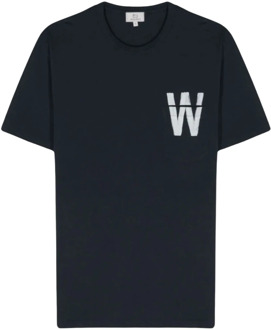 Woolrich T-Shirts Woolrich , Blue , Heren - Xl,L,M,S