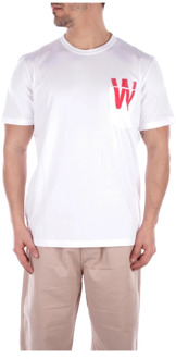 Woolrich T-Shirts Woolrich , White , Heren - Xl,L,S