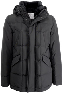 Woolrich Winterjas, Gewatteerde jas met capuchon voor heren Woolrich , Black , Heren - 2Xl,Xl