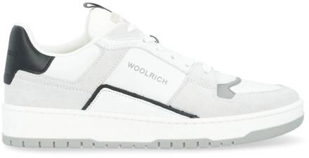 Woolrich Witte Leren en Suède Sneaker Woolrich , White , Heren - 41 Eu,40 Eu,44 Eu,42 Eu,45 Eu,43 EU