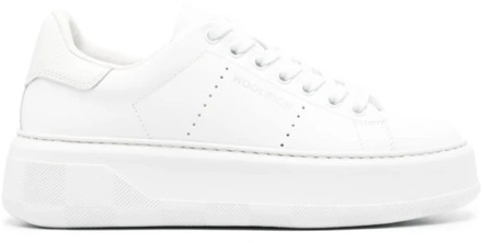 Woolrich Witte Sneakers met Geperforeerde Details Woolrich , White , Dames - 40 Eu,37 EU