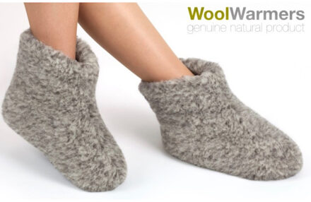 woolwarmers Dolly Unisex Wollen Sloffen - Grijs - Maat 46