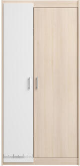 Woonexpress Parisot Charly - Kledingkast - Bruin/Wit