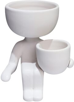 Woonkamer Creatieve Humanoïde Keramische Bloempot Vaas Plant Bloem Pot Keramische Ambachten Succulent Vaas Office Home Decoratie WH