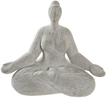 Woonkamer decoratie beeldje - zittend - yoga dame - 27 x 15 x 24 cm
