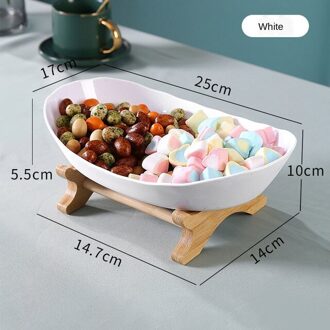 Woonkamer Thuis Snoep Schotel Twee-Layer Plastic Fruitschaal Snack Plaat Creatieve Moderne Gedroogd Fruit Fruitmand Plastic schotel single laag wit